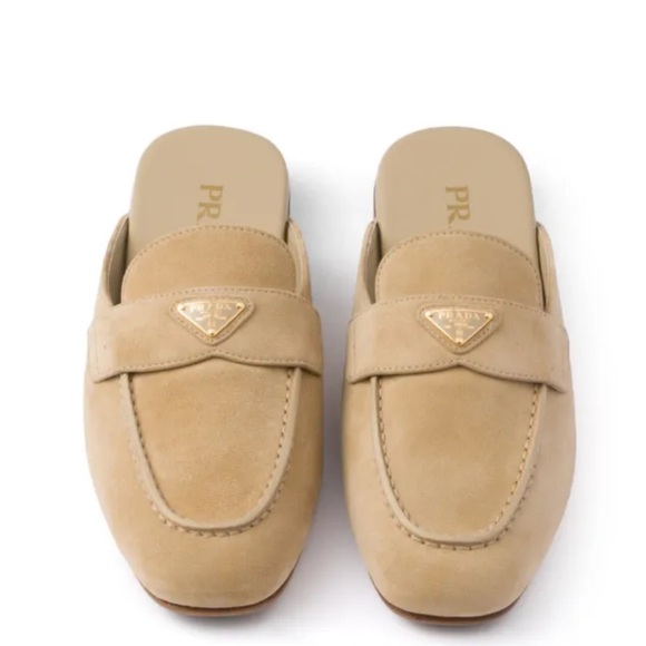 Like New Prada Suede Mules 8 - Picture 1 of 11